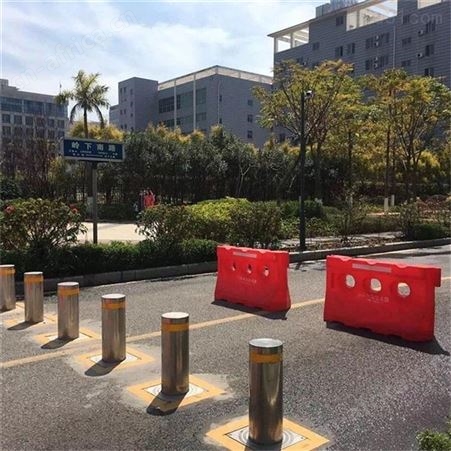 择众自动升降柱 道路固定路桩 液压升降柱路障圆柱