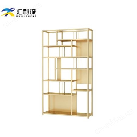 后现代简约金色304不锈钢展示架 不锈钢书架批发