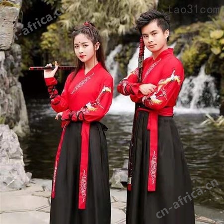 汉服男毕业照班服传统套装中国风学生古风汉元素女古装武侠书生鹤