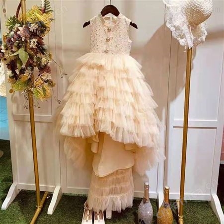 女童主持蓬蓬裙公主裙拖尾纱裙出租