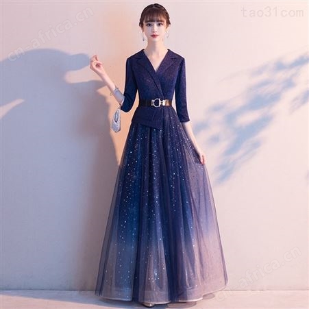 女士合唱长裙高腰显瘦气质女裙子