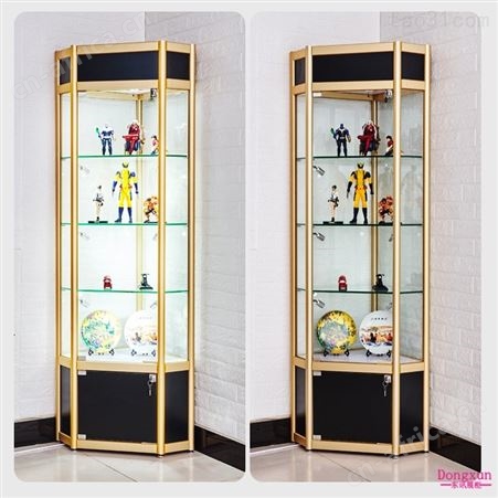 精品展示柜玩具展示架模型模具手办柜子钢化玻璃化妆品展示架墙角柜家用收藏品展示柜陈列柜