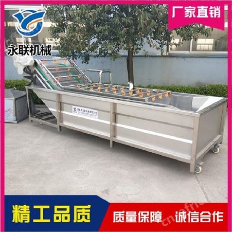 抱儿菜全自动气泡清洗机 牛皮菜连续式喷淋清洗机