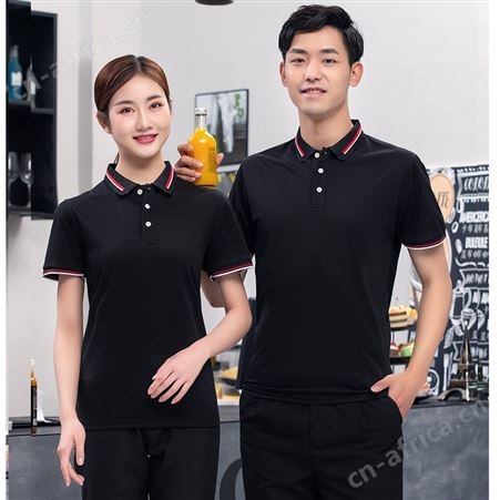 酒店餐饮服务员工作服短袖T恤 快餐火锅饭店超市奶茶店工装女夏季