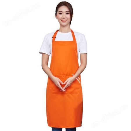 围裙工作服logo印字定制定做奶茶店美甲女男家用厨房防水围腰订做