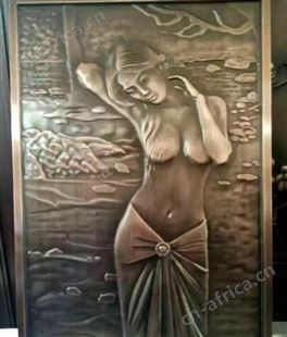 不锈钢水墨蚀刻画  酒店大堂背景墙 不锈钢装饰蚀刻画