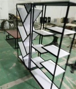 可移动橱柜式不锈钢玫瑰金展示架 超市收银台便利店不锈钢烟架子