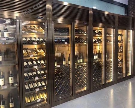 304不锈钢钛金酒柜定制 可来CAD图定制不锈钢弧形酒柜