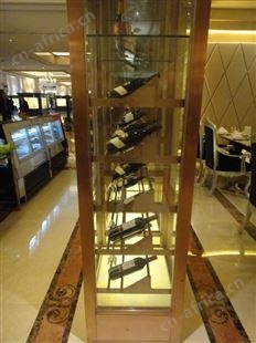 酒吧KTV发光不锈钢酒柜 不锈钢红酒展示柜