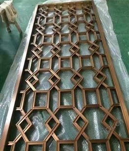 西安玫瑰金不锈钢屏风定做 天九成不锈钢屏风厂家