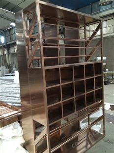 家用卧室衣物不锈钢展示架 香槟金不锈钢展示架