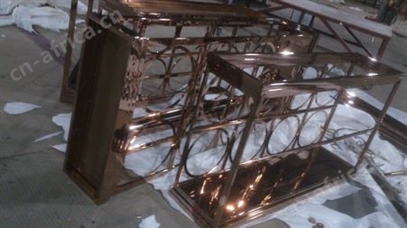家用卧室衣物不锈钢展示架 香槟金不锈钢展示架