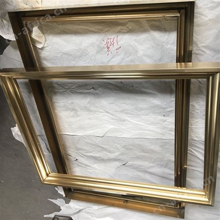 商场立式玫瑰金不锈钢相框 酒店挂饰相框