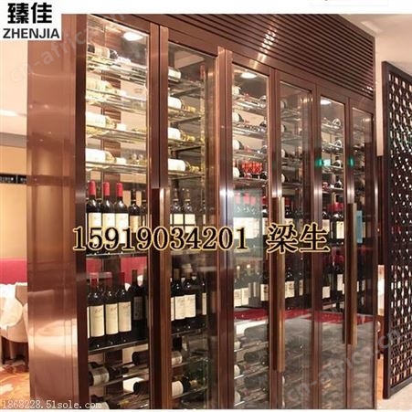 供应酒店不锈钢酒柜 金属恒温红酒柜定制厂家