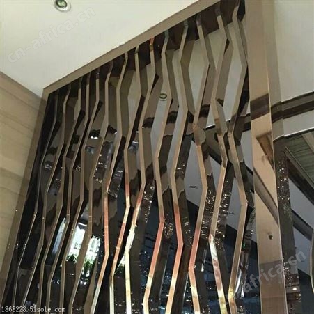 镜面满焊不锈钢屏风定做客厅玄关装饰隔断