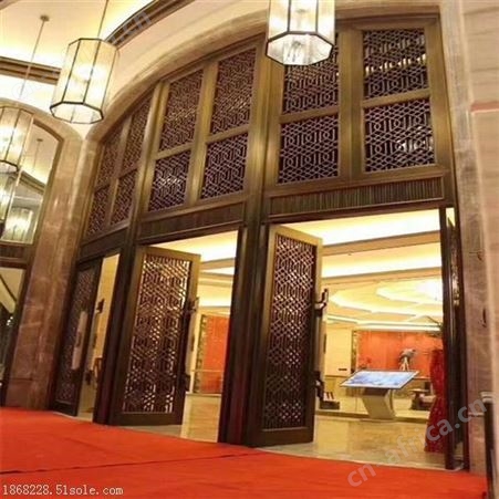不锈钢屏风隔断玄关座屏中式现代客厅酒店玫瑰金镂空新品定制