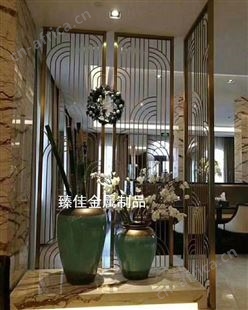 不锈钢花格玫瑰金酒店不锈钢屏风装饰金属隔断
