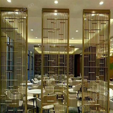 现代简约屏风隔断 不锈钢隔断墙镂空屏风 客厅卧室可移动镂空屏风