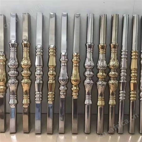 不锈钢立柱 护栏定制 厂家来图施工设计 玫瑰金钛金上色