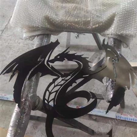 不锈钢激光镂空动物 不锈钢激光字体 不锈钢镂空喷漆工艺品
