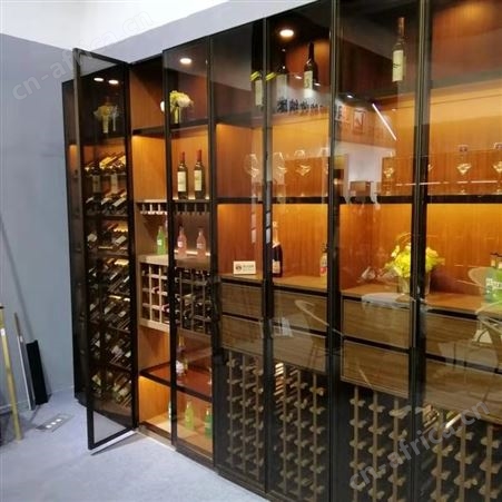红酒洋酒酒柜展示柜 南京新中式不锈钢酒柜代理