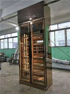 玫瑰金酒柜酒架 郑州简约不锈钢酒柜厂商