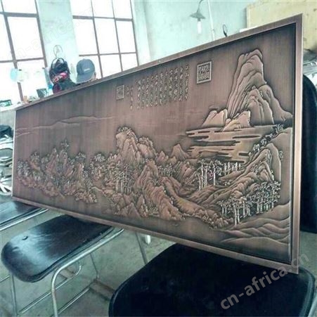 厂家定制铜铝雕刻背景墙会议室