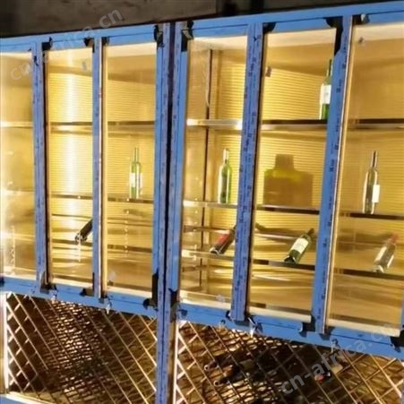 厂家定制不锈钢酒柜 杭州钛金不锈钢酒架