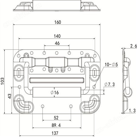 尚御 LS07-10BK42 黑色 1.0麻料平贴6.8mm 中拉手