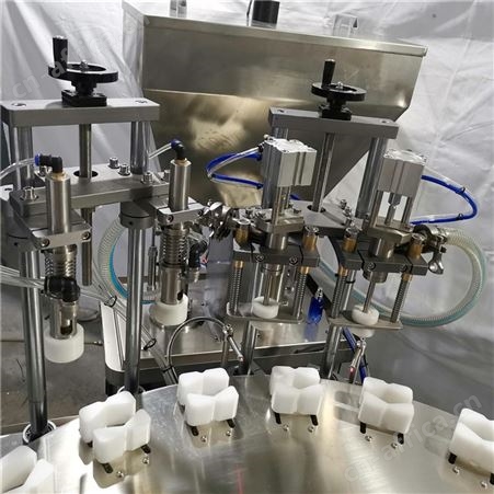 定制自动转盘式水乳灌装机 充填膏液罐装机抓头旋盖适合异形瓶