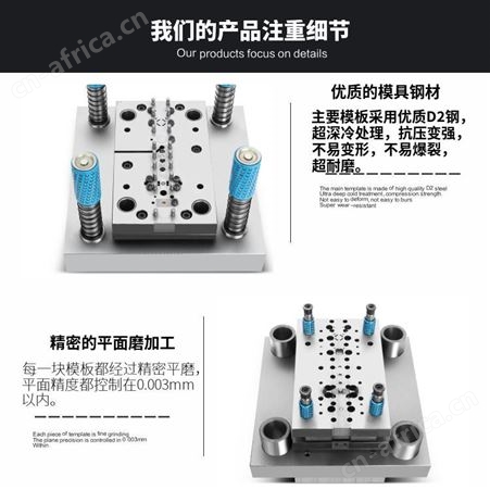 typec拉伸壳模具设计  type-c接口后壳连续拉伸模具加工