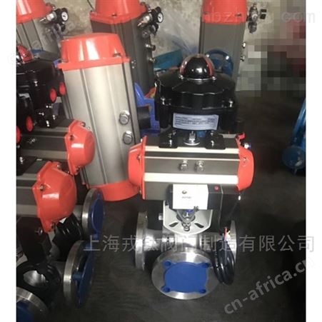 Q645F气动不锈钢T型三通球阀