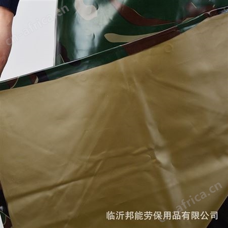 自产自销 迷彩加厚pvc防水围裙 军绿针织布耐油耐酸碱劳保围裙