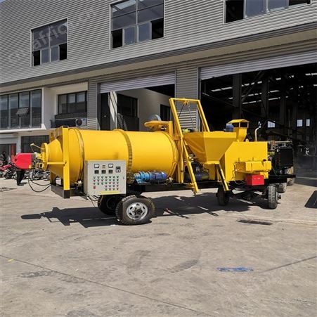 2方废旧柏油路修补车 行走式单罐混凝土搅拌车 全自动沥青拌合机