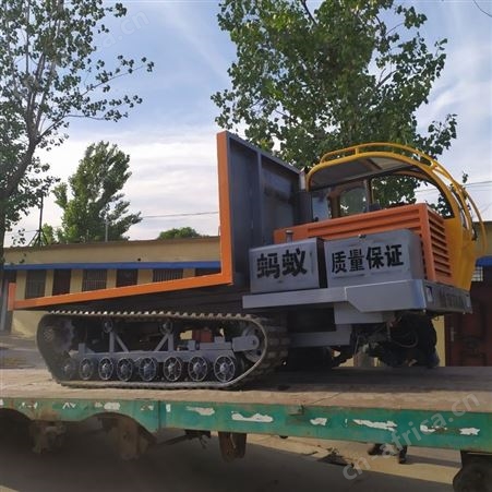 全液压1.5t农用自卸车 柴油手扶式搬运车 多功能橡胶履带运输车