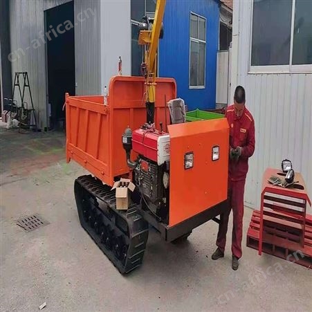 建筑工程砂石爬山虎 载重5吨工程履带翻斗车 农用机械汽油运输车
