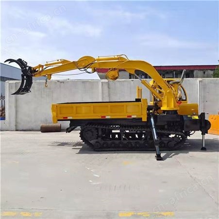 创佳定制全新6-20吨全地形使用履带随车小型农用挖抓挖运输一体车