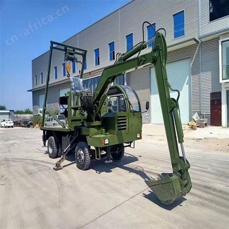 6吨小型农用四不像运输车 龙门吊挖一体车四驱随车挖机