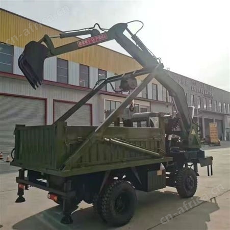 创佳 四不像龙门吊随车挖 多功能吊挖一体四驱农用下葬车