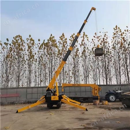 全地形伸缩臂式液压蜘蛛吊 多用途履带工地搬运起重机 马达驱动