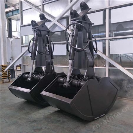 河道挖沙液压贝壳斗 港口小型挖掘机抓沙斗 三方可拆卸