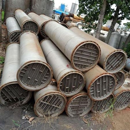 二手钛材蒸馏塔出售 600型钛材精馏塔节 不锈钢钼丝网填料塔节 各种塔节生产基地