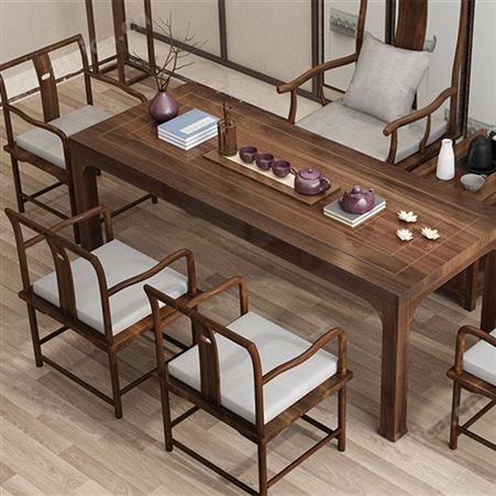实木泡茶台 朴舍艺品 巴花实木大板桌 简朴