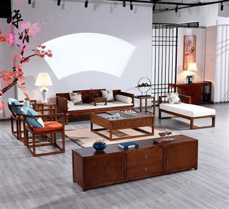 实木沙发 朴舍艺品 新中式沙发组合  店长亲试